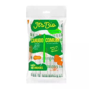 Canudo Biodegradável Comum It's Bio Strawplast
